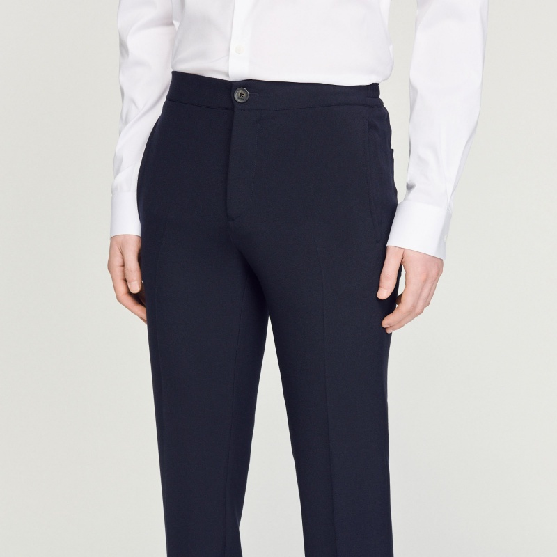 Sandro Jersey pants Navy Blue | SN-SDO65351