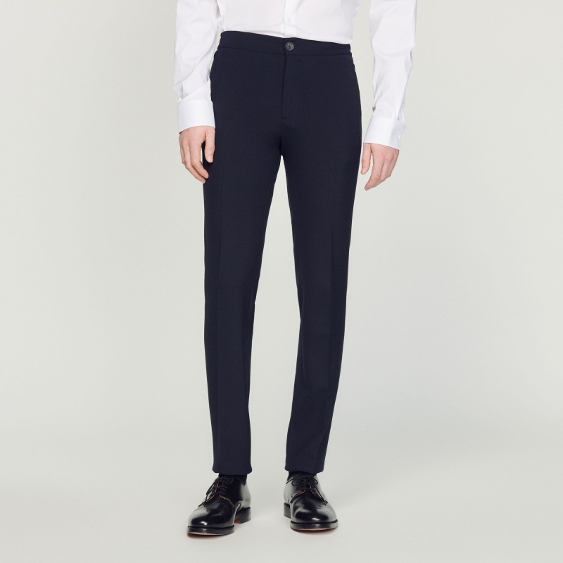 Sandro Jersey pants Navy Blue | SN-SDO65351