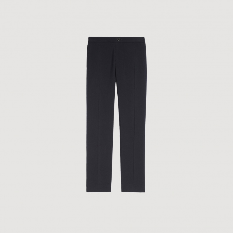 Sandro Jersey pants Navy Blue | SN-SDO65351