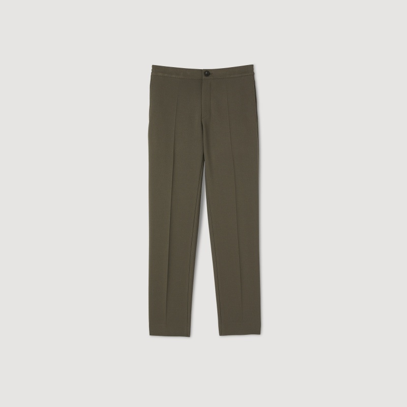 Sandro Jersey pants Olive Green | SN-SDO65345