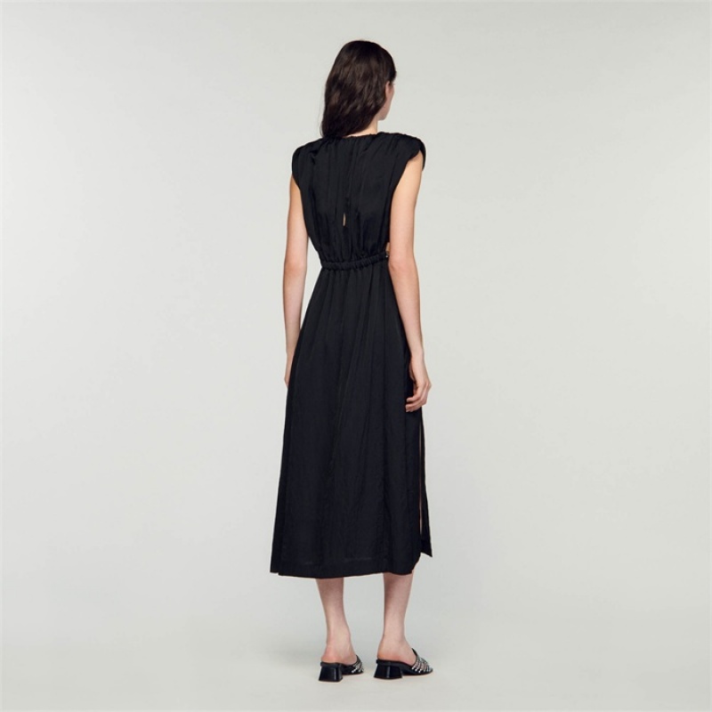 Sandro Jewelry-style maxi dress Black | SN-SDO64211