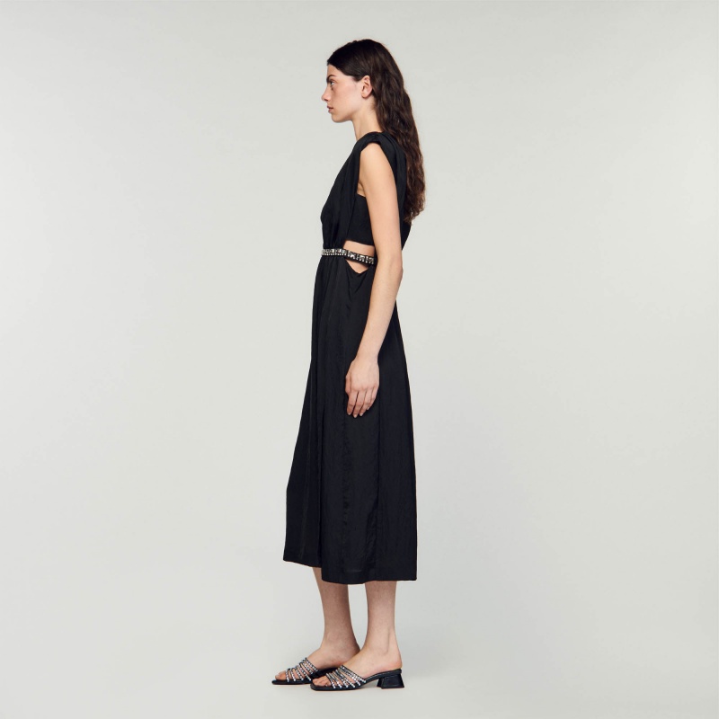 Sandro Jewelry-style maxi dress Black | SN-SDO64211