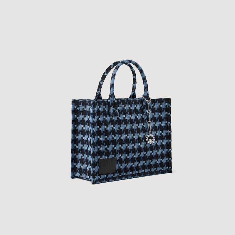 Sandro Kasbah tweed bag Blue / Black | SN-SDO64901