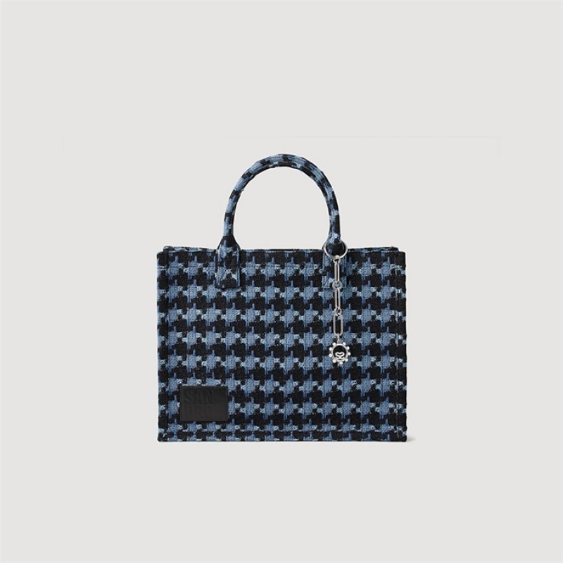 Sandro Kasbah tweed bag Blue / Black | SN-SDO64901