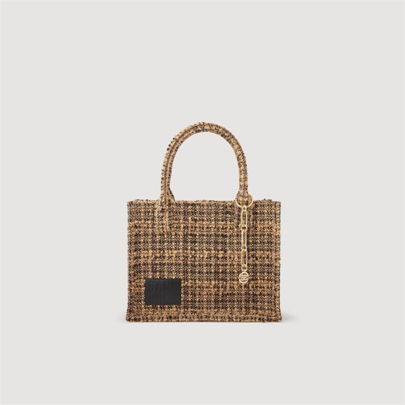 Sandro Kasbah tweed bag Toffee / Black | SN-SDO64904