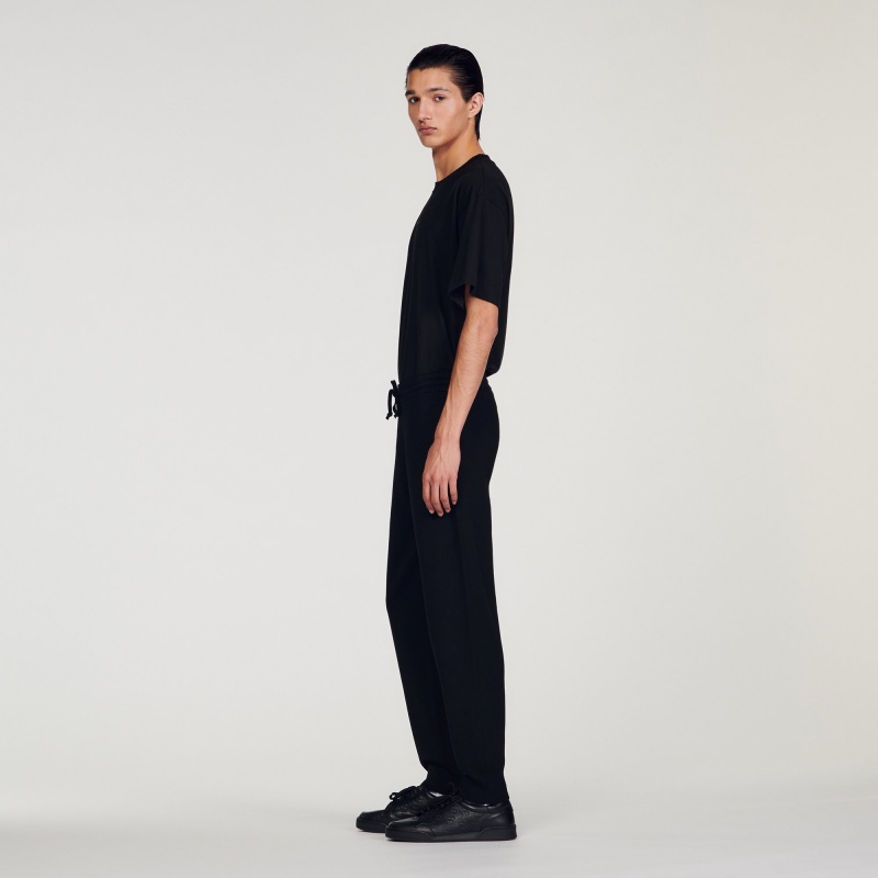 Sandro Knit jogging bottoms Black | SN-SDO65357