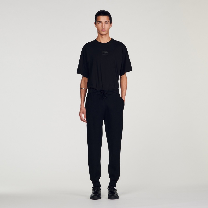 Sandro Knit jogging bottoms Black | SN-SDO65357