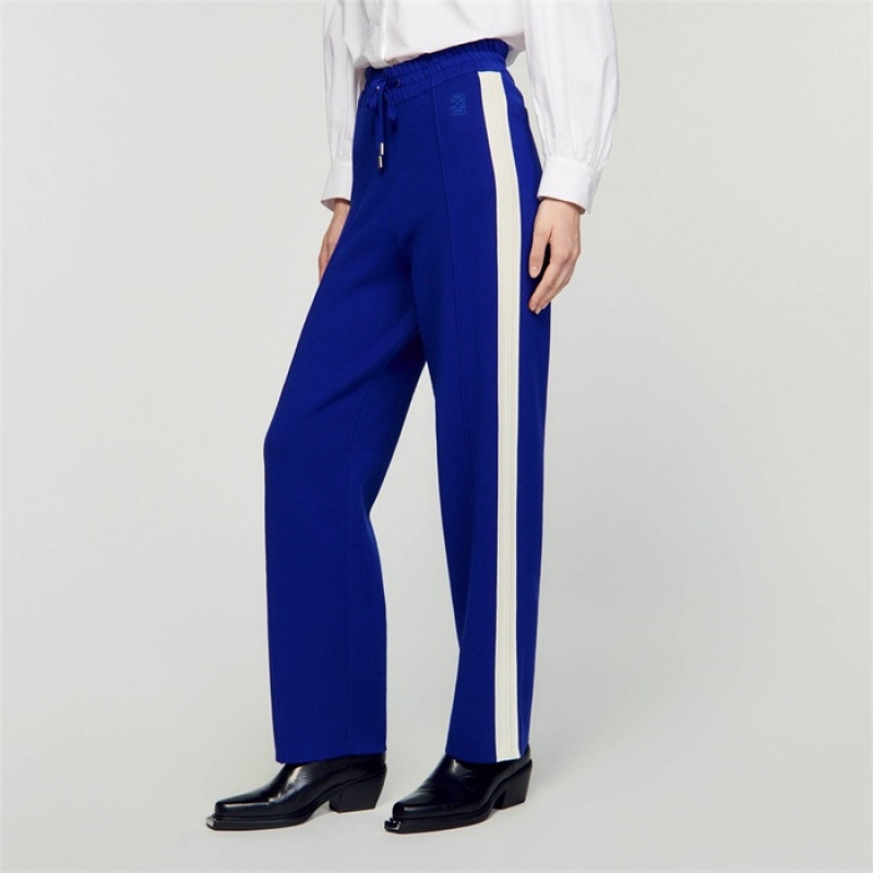 Sandro Knit jogging bottoms Blue | SN-SDO64745