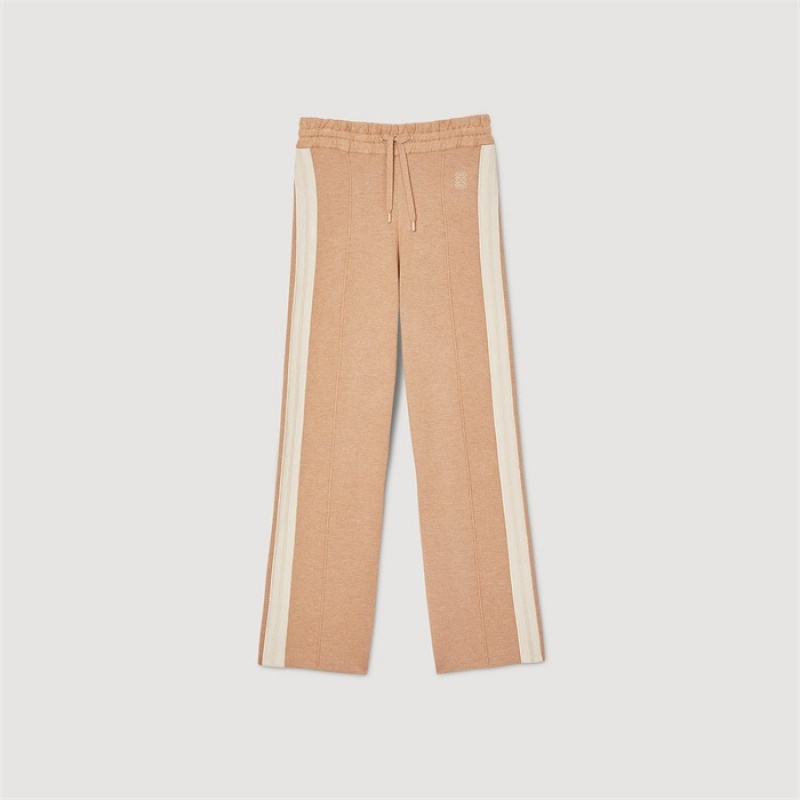 Sandro Knit jogging bottoms Camel | SN-SDO64754