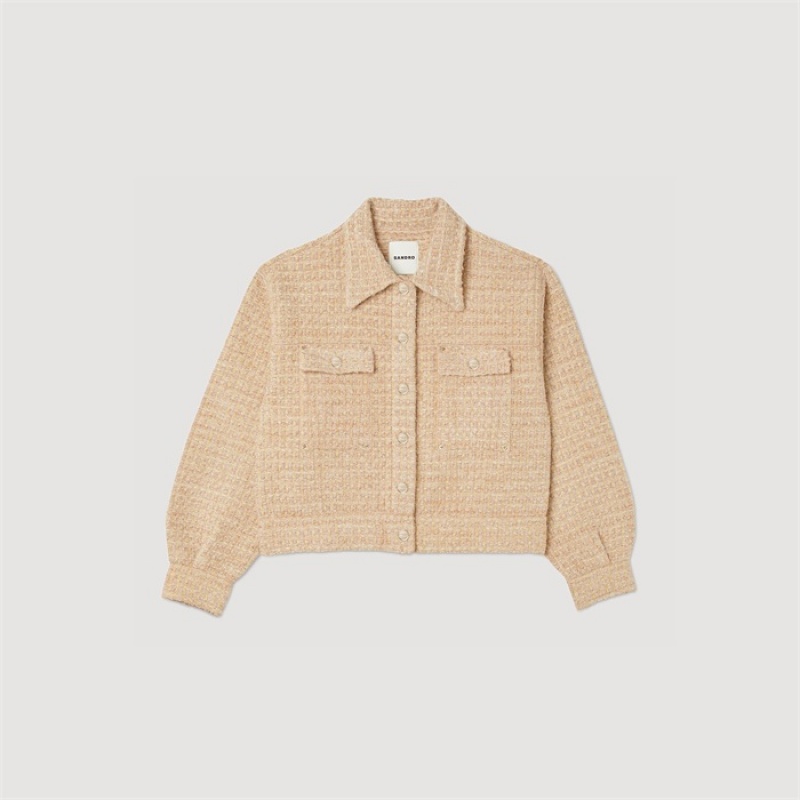 Sandro Knitted coatigan Beige | SN-SDO64568