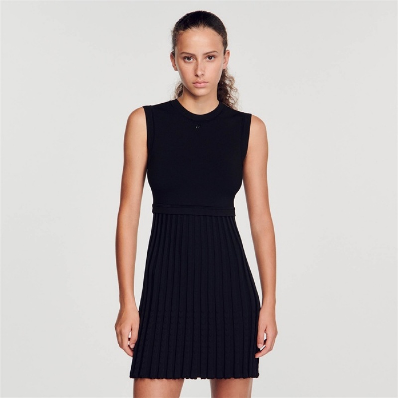 Sandro Knitted dress Black | SN-SDO64238