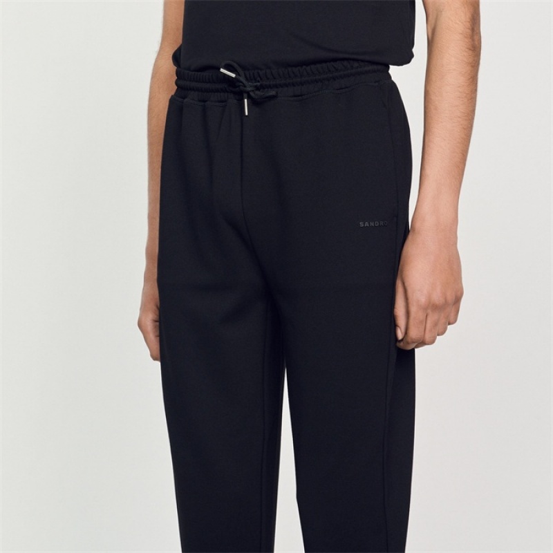 Sandro Knitted jogging bottoms Black | SN-SDO65362