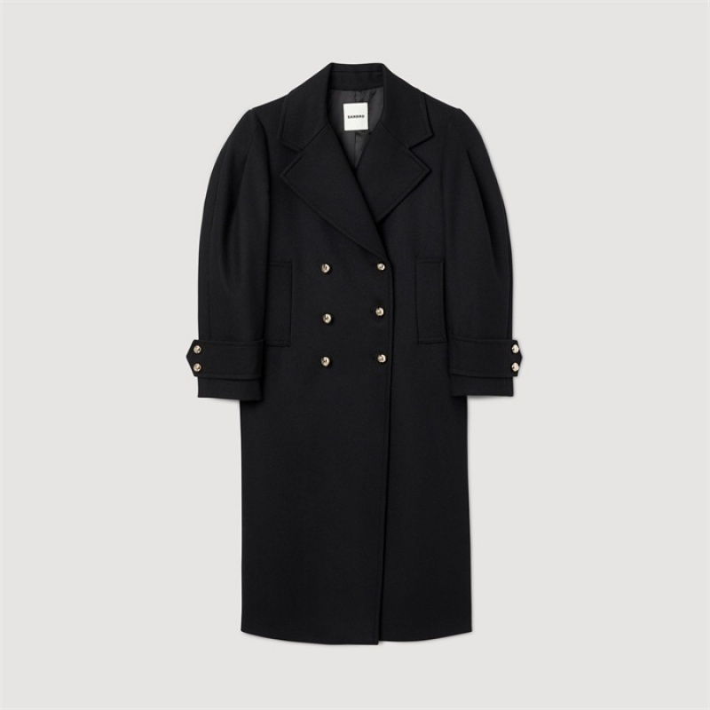 Sandro Lapel collar coat Black | SN-SDO64522