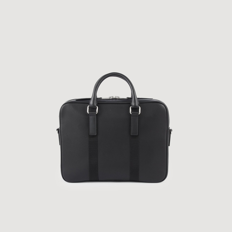 Sandro Large briefcase in coated canvas Black | SN-SDO65399