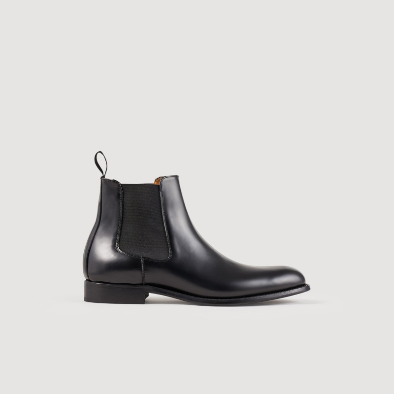 Sandro Leather Chelsea ankle boots Black | SN-SDO65418