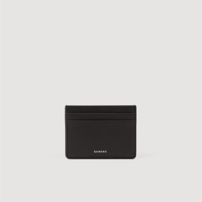 Sandro Leather card holder Black | SN-SDO65438