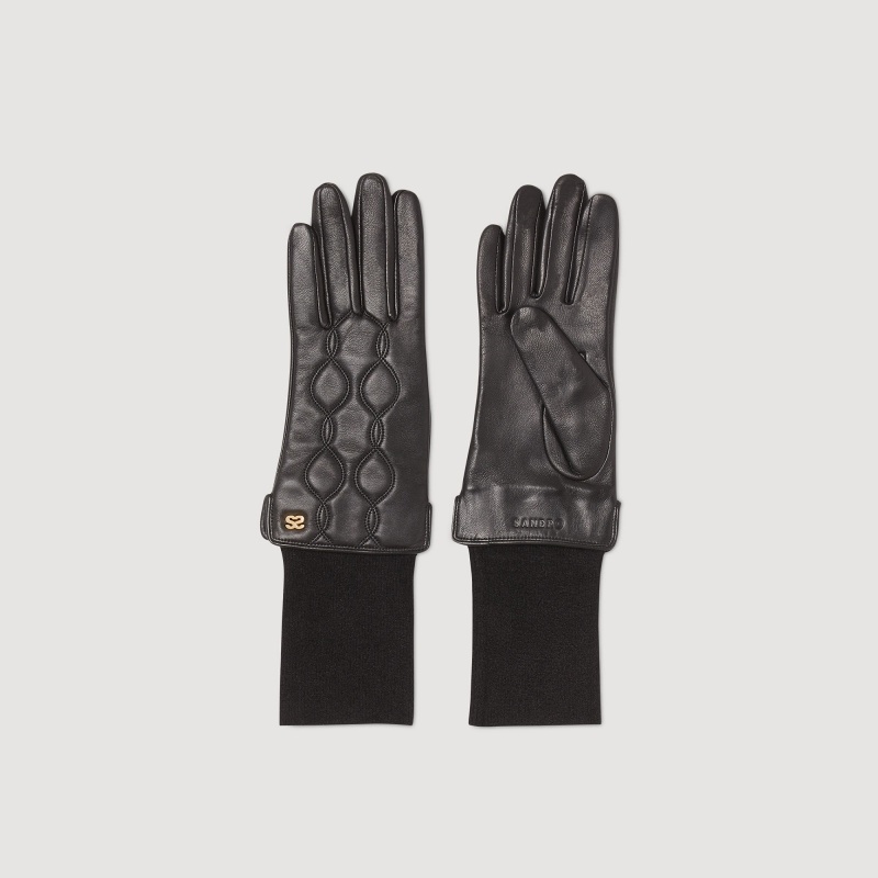 Sandro Leather gloves Black | SN-SDO65018