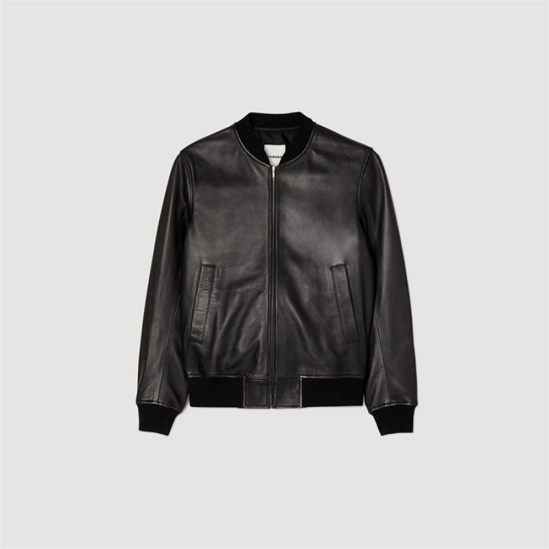 Sandro Leather jacket Black | SN-SDO65151