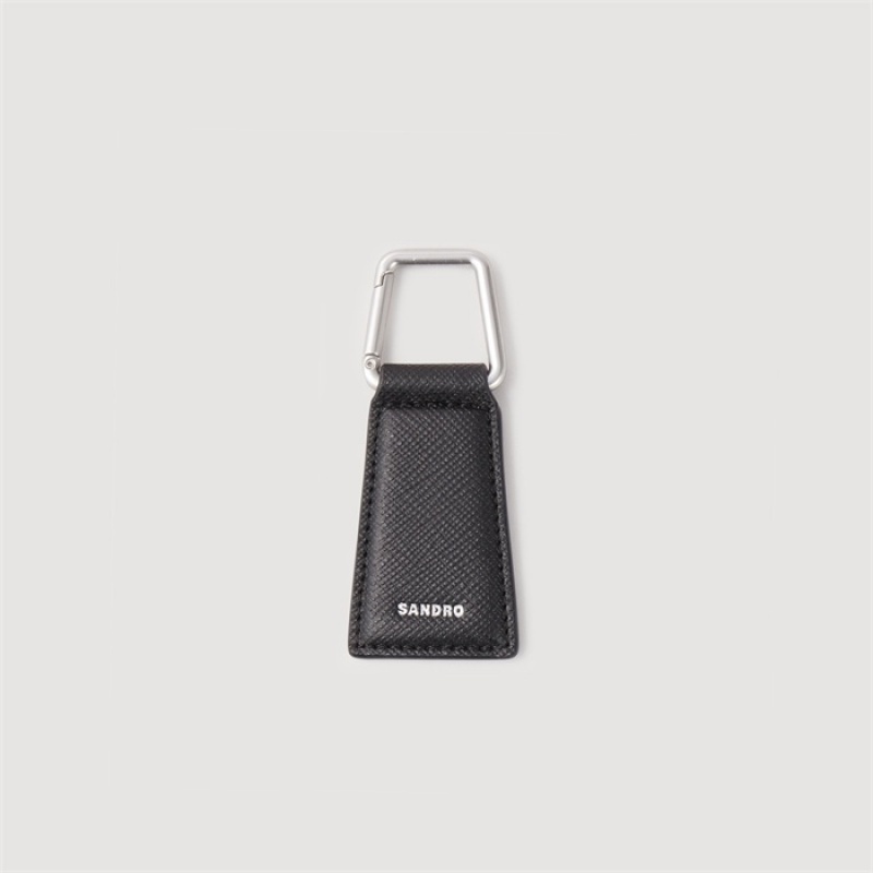 Sandro Leather key ring Black | SN-SDO65434