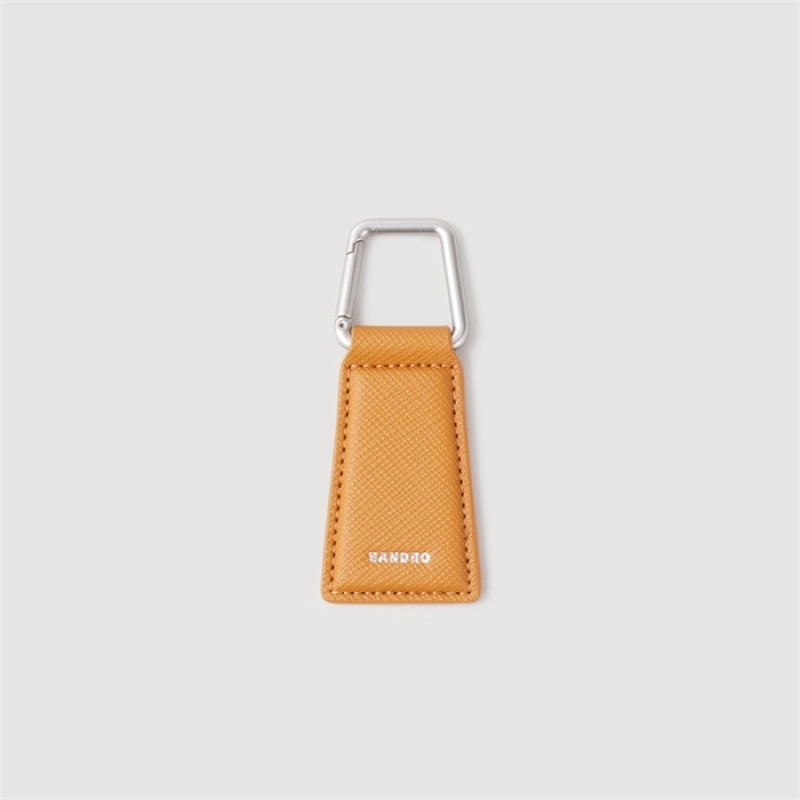 Sandro Leather key ring Camel | SN-SDO65429