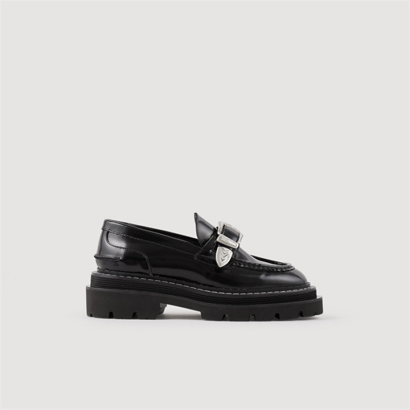 Sandro Leather loafers Black | SN-SDO64951