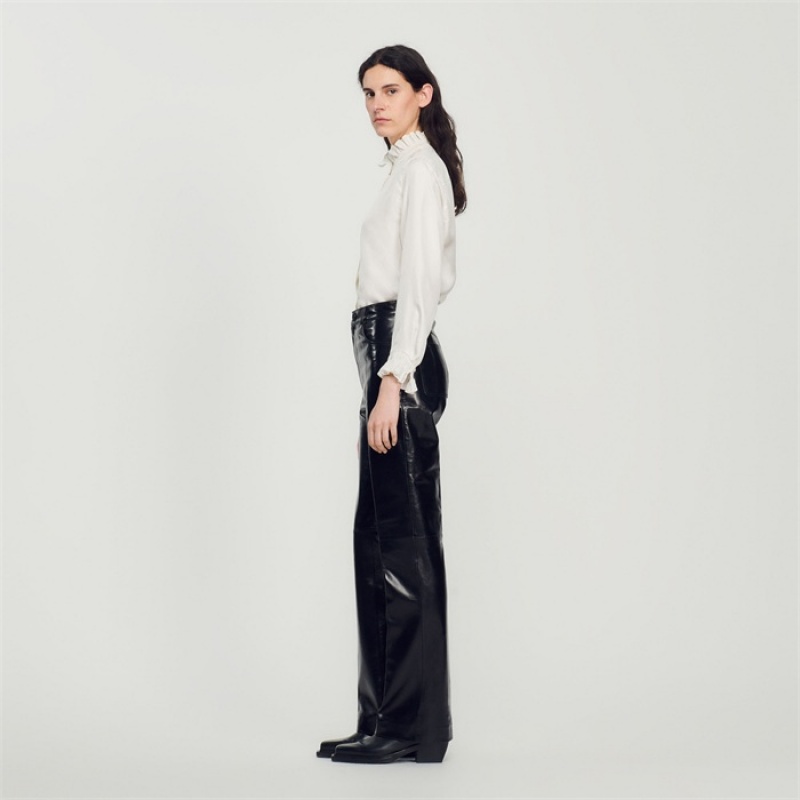 Sandro Leather pants Black | SN-SDO64759