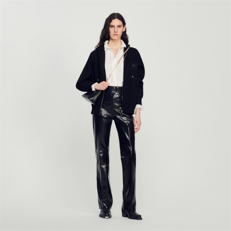 Sandro Leather pants Black | SN-SDO64759