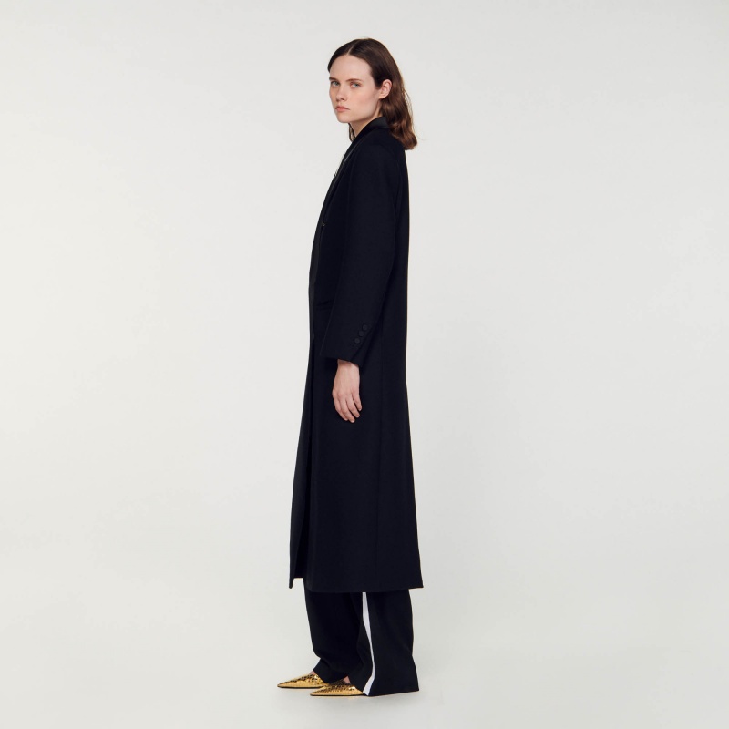 Sandro Long coat Black | SN-SDO64507