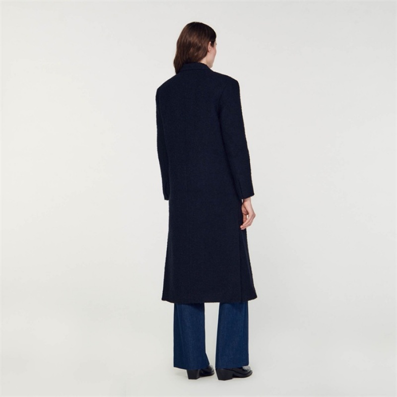 Sandro Long coat Deep Blue | SN-SDO64519