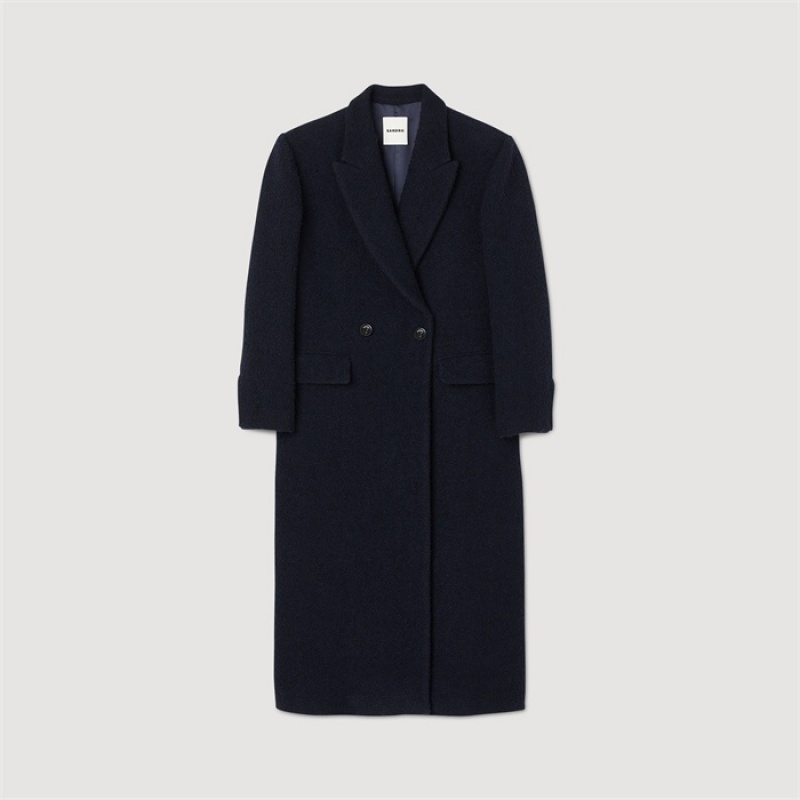 Sandro Long coat Deep Blue | SN-SDO64519