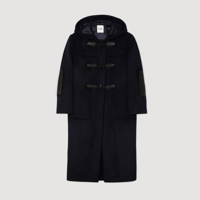 Sandro Long duffle coat Deep Blue | SN-SDO64517