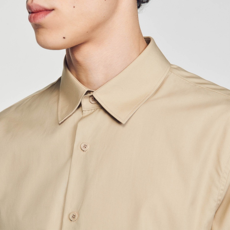 Sandro Long-sleeved shirt Beige | SN-SDO65081