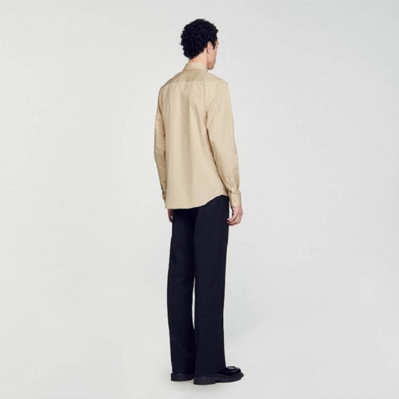 Sandro Long-sleeved shirt Beige | SN-SDO65081