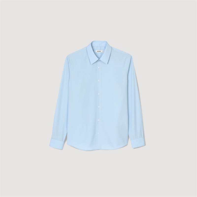 Sandro Long-sleeved shirt Sky Blue | SN-SDO65082