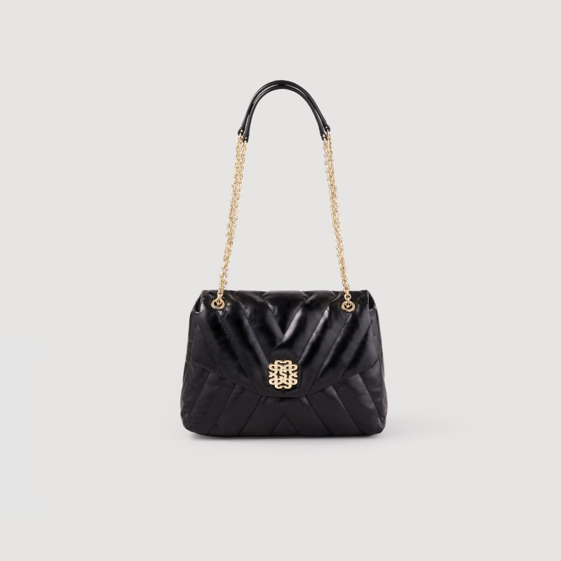 Sandro Mila quilted leather bag Black | SN-SDO64886