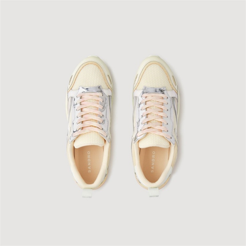 Sandro Multicoloured Flame trainers Light Pink | SN-SDO64959