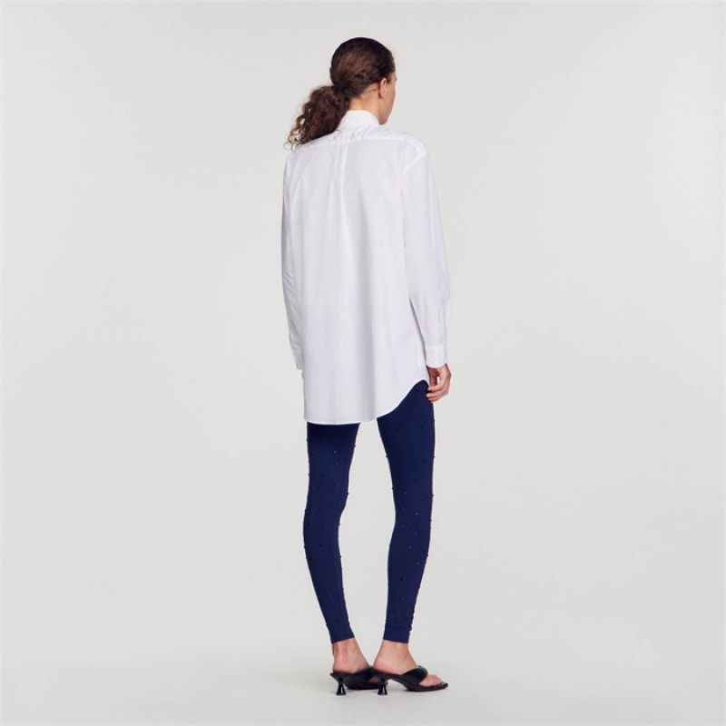 Sandro Oversized cotton shirt White | SN-SDO64334