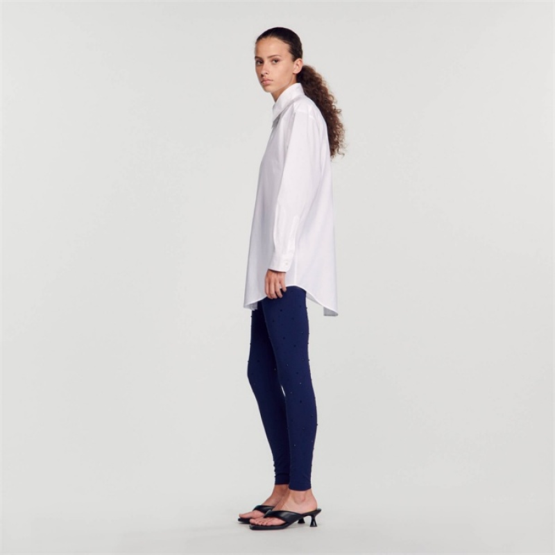 Sandro Oversized cotton shirt White | SN-SDO64334