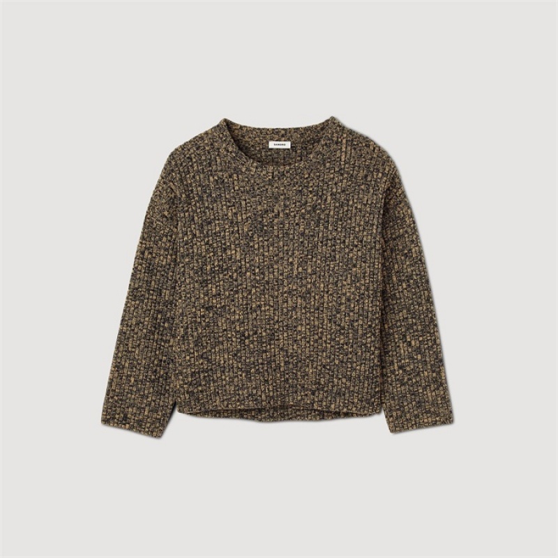 Sandro Oversized knit sweater Brown | SN-SDO65270