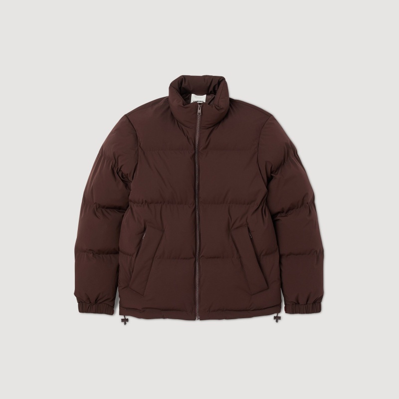 Sandro Oversized puffer jacket Black Brown | SN-SDO65195