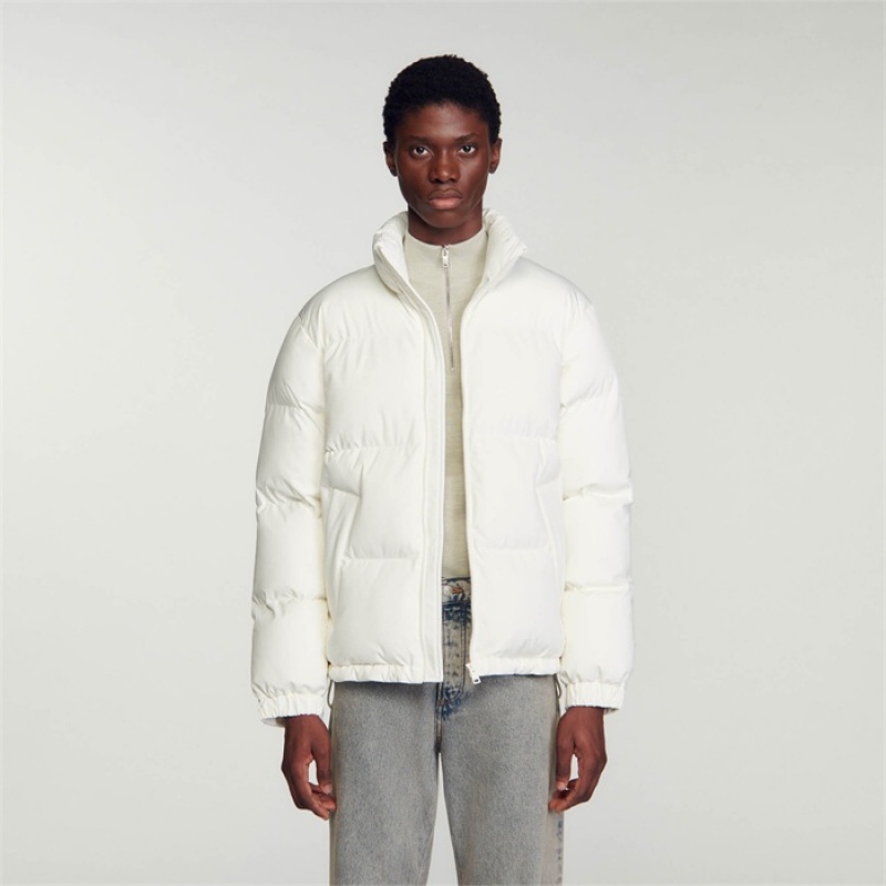 Sandro Oversized puffer jacket White | SN-SDO65194