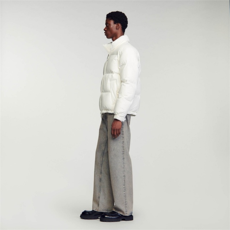 Sandro Oversized puffer jacket White | SN-SDO65194