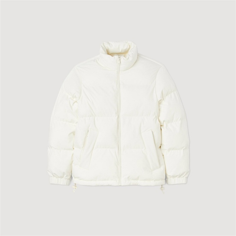 Sandro Oversized puffer jacket White | SN-SDO65194