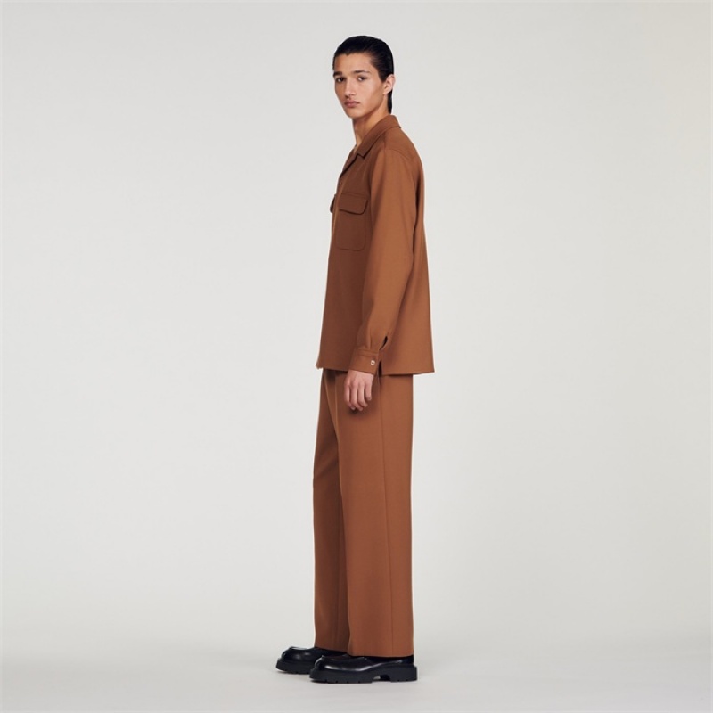 Sandro Oversized shirt Caramel | SN-SDO65050