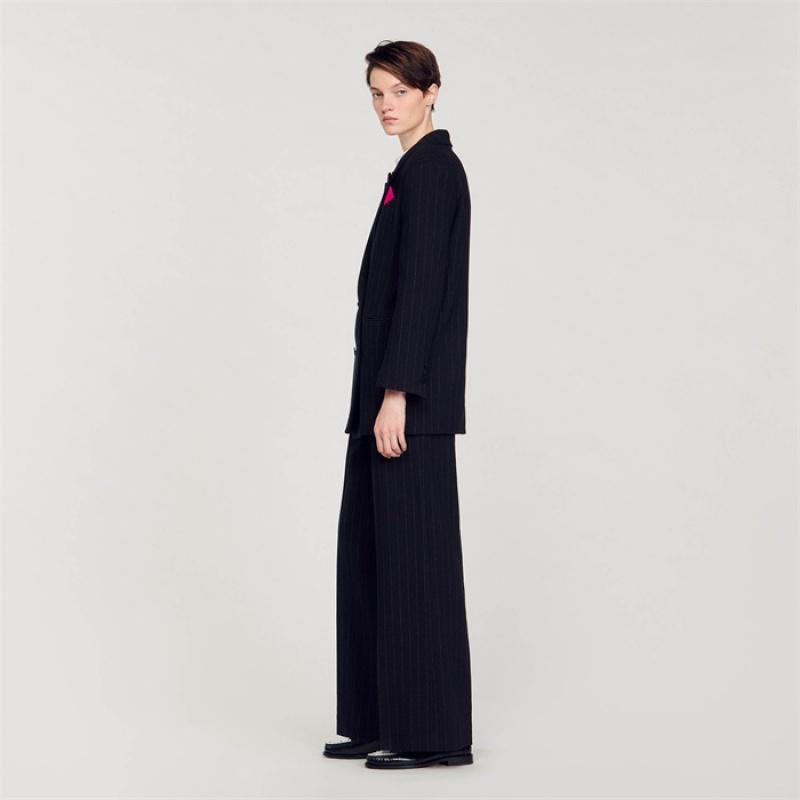 Sandro Oversized suit jacket Black | SN-SDO64488