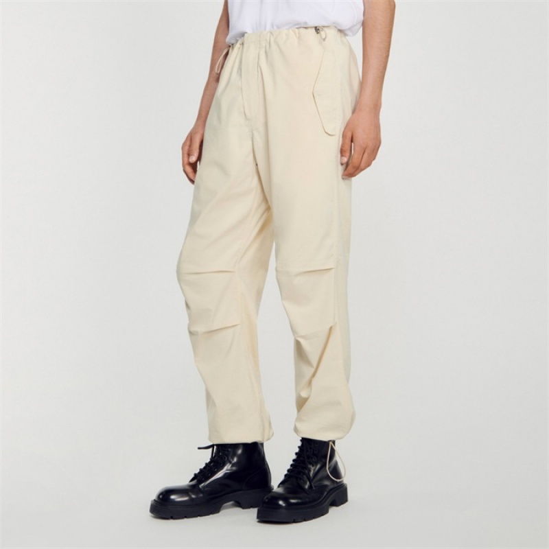 Sandro Parachute pants Ecru | SN-SDO65354