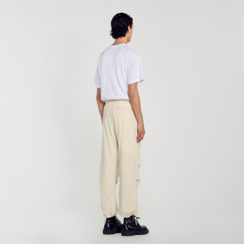 Sandro Parachute pants Ecru | SN-SDO65354