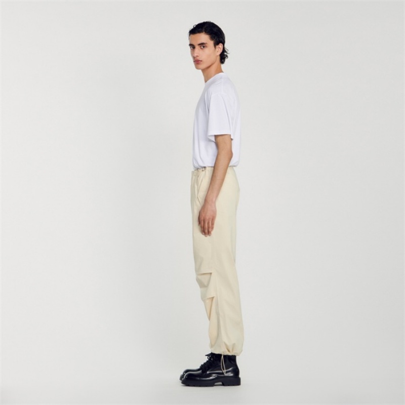 Sandro Parachute pants Ecru | SN-SDO65354