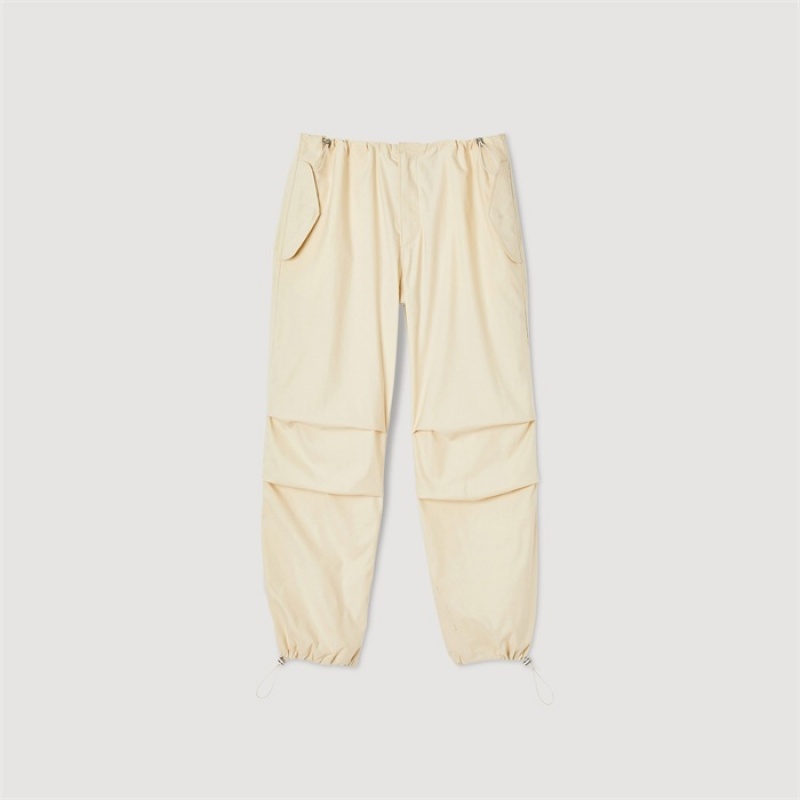 Sandro Parachute pants Ecru | SN-SDO65354