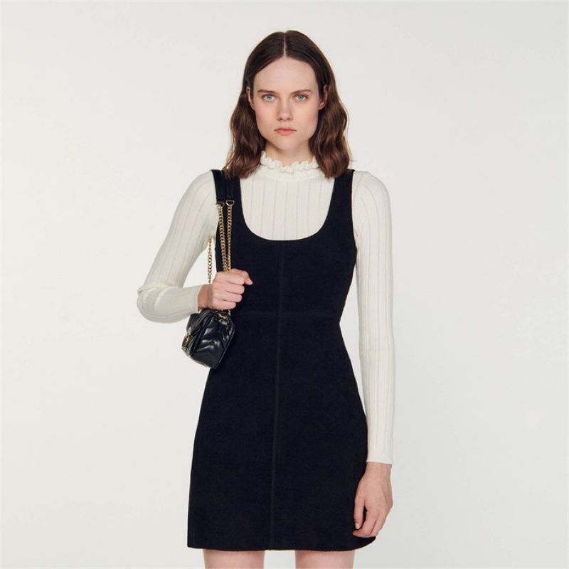 Sandro Pinafore dress Black | SN-SDO64221